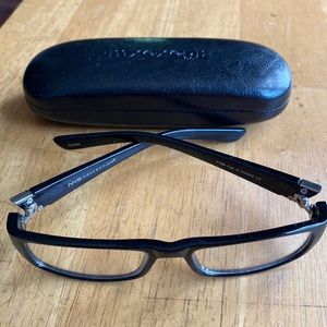 NYS COLLECTION GLASSES STYLE 1789 Black Rectangle Clear Lens like NEW